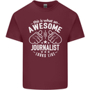 This Is What an Awesome Journalist Looks Like Mens Cotton T-Shirt Tee Top Maroon