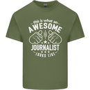 This Is What an Awesome Journalist Looks Like Mens Cotton T-Shirt Tee Top Military Green