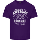 This Is What an Awesome Journalist Looks Like Mens Cotton T-Shirt Tee Top Purple