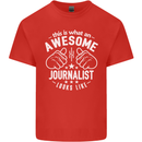 This Is What an Awesome Journalist Looks Like Mens Cotton T-Shirt Tee Top Red