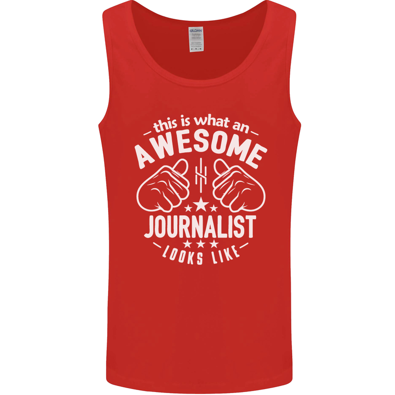 This Is What an Awesome Journalist Looks Like Mens Vest Tank Top Red