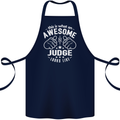 This Is What an Awesome Judge Looks Like Cotton Apron 100% Organic Navy Blue
