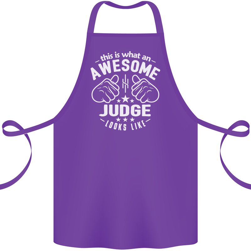 This Is What an Awesome Judge Looks Like Cotton Apron 100% Organic Purple