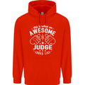 This Is What an Awesome Judge Looks Like Mens 80% Cotton Hoodie Bright Red