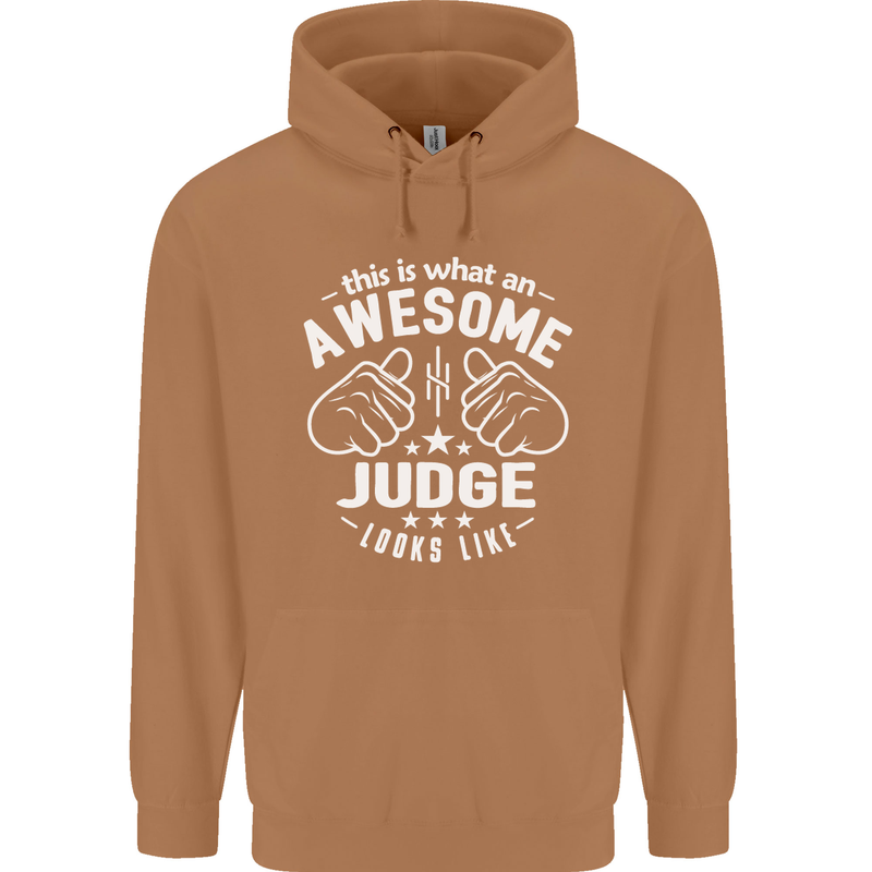 This Is What an Awesome Judge Looks Like Mens 80% Cotton Hoodie Caramel Latte