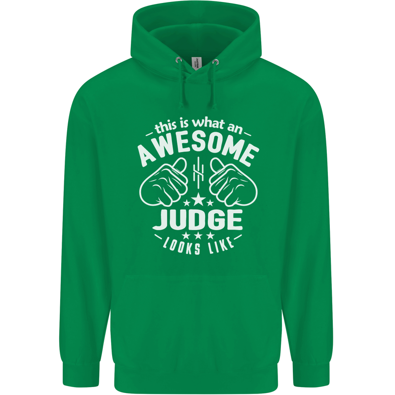 This Is What an Awesome Judge Looks Like Mens 80% Cotton Hoodie Irish Green