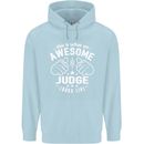 This Is What an Awesome Judge Looks Like Mens 80% Cotton Hoodie Light Blue