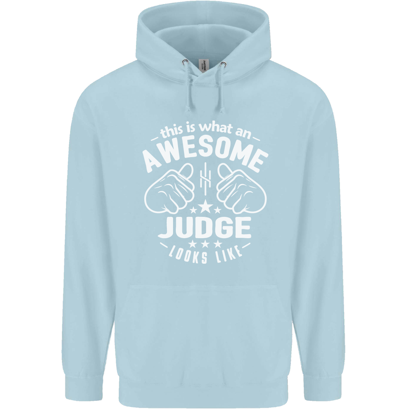 This Is What an Awesome Judge Looks Like Mens 80% Cotton Hoodie Light Blue