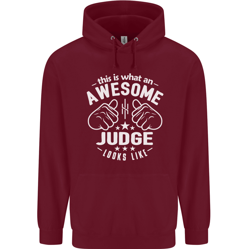 This Is What an Awesome Judge Looks Like Mens 80% Cotton Hoodie Maroon