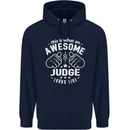 This Is What an Awesome Judge Looks Like Mens 80% Cotton Hoodie Navy Blue