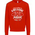 This Is What an Awesome Judge Looks Like Mens Sweatshirt Jumper Bright Red