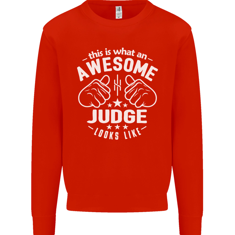 This Is What an Awesome Judge Looks Like Mens Sweatshirt Jumper Bright Red