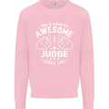 This Is What an Awesome Judge Looks Like Mens Sweatshirt Jumper Light Pink
