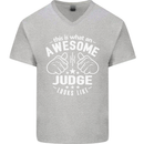 This Is What an Awesome Judge Looks Like Mens V-Neck Cotton T-Shirt Sports Grey