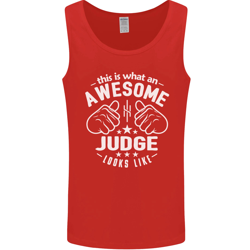 This Is What an Awesome Judge Looks Like Mens Vest Tank Top Red