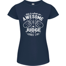This Is What an Awesome Judge Looks Like Womens Petite Cut T-Shirt Navy Blue