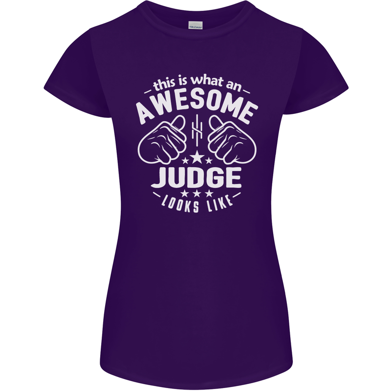 This Is What an Awesome Judge Looks Like Womens Petite Cut T-Shirt Purple