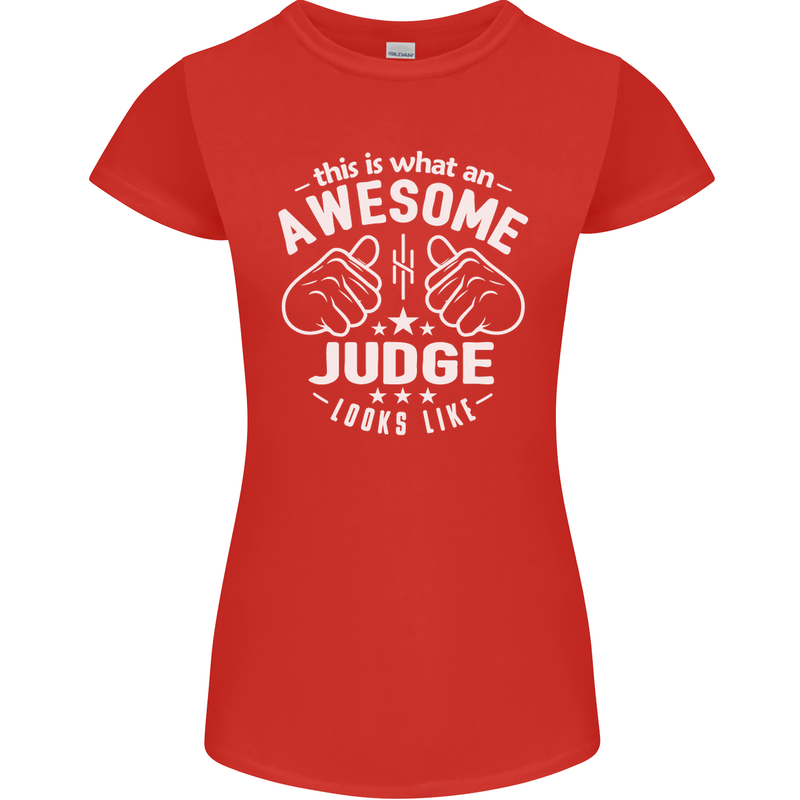 This Is What an Awesome Judge Looks Like Womens Petite Cut T-Shirt Red