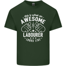 This Is What an Awesome Labourer Looks Like Mens Cotton T-Shirt Tee Top Forest Green