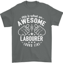 This Is What an Awesome Labourer Looks Like Mens T-Shirt Cotton Gildan Charcoal