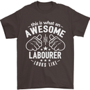 This Is What an Awesome Labourer Looks Like Mens T-Shirt Cotton Gildan Dark Chocolate