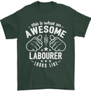 This Is What an Awesome Labourer Looks Like Mens T-Shirt Cotton Gildan Forest Green