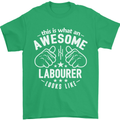 This Is What an Awesome Labourer Looks Like Mens T-Shirt Cotton Gildan Irish Green