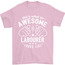 This Is What an Awesome Labourer Looks Like Mens T-Shirt Cotton Gildan Light Pink