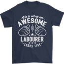 This Is What an Awesome Labourer Looks Like Mens T-Shirt Cotton Gildan Navy Blue