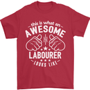 This Is What an Awesome Labourer Looks Like Mens T-Shirt Cotton Gildan Red