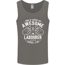 This Is What an Awesome Labourer Looks Like Mens Vest Tank Top Charcoal