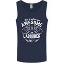 This Is What an Awesome Labourer Looks Like Mens Vest Tank Top Navy Blue