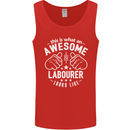 This Is What an Awesome Labourer Looks Like Mens Vest Tank Top Red