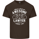 This Is What an Awesome Lawyer Looks Like Mens Cotton T-Shirt Tee Top Dark Chocolate