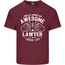 This Is What an Awesome Lawyer Looks Like Mens Cotton T-Shirt Tee Top Maroon