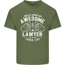 This Is What an Awesome Lawyer Looks Like Mens Cotton T-Shirt Tee Top Military Green
