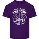 This Is What an Awesome Lawyer Looks Like Mens Cotton T-Shirt Tee Top Purple