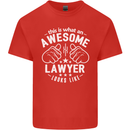 This Is What an Awesome Lawyer Looks Like Mens Cotton T-Shirt Tee Top Red