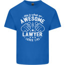 This Is What an Awesome Lawyer Looks Like Mens Cotton T-Shirt Tee Top Royal Blue