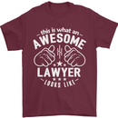 This Is What an Awesome Lawyer Looks Like Mens T-Shirt Cotton Gildan Maroon