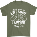 This Is What an Awesome Lawyer Looks Like Mens T-Shirt Cotton Gildan Military Green