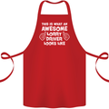 This Is What an Awesome Lorry Driver Looks Cotton Apron 100% Organic Red