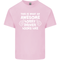This Is What an Awesome Lorry Driver Looks Mens Cotton T-Shirt Tee Top Light Pink