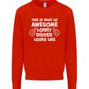 This Is What an Awesome Lorry Driver Looks Mens Sweatshirt Jumper Bright Red
