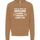 This Is What an Awesome Lorry Driver Looks Mens Sweatshirt Jumper Caramel Latte