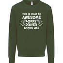 This Is What an Awesome Lorry Driver Looks Mens Sweatshirt Jumper Forest Green