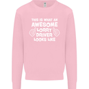 This Is What an Awesome Lorry Driver Looks Mens Sweatshirt Jumper Light Pink