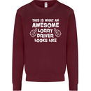 This Is What an Awesome Lorry Driver Looks Mens Sweatshirt Jumper Maroon