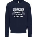 This Is What an Awesome Lorry Driver Looks Mens Sweatshirt Jumper Navy Blue