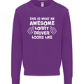 This Is What an Awesome Lorry Driver Looks Mens Sweatshirt Jumper Purple
